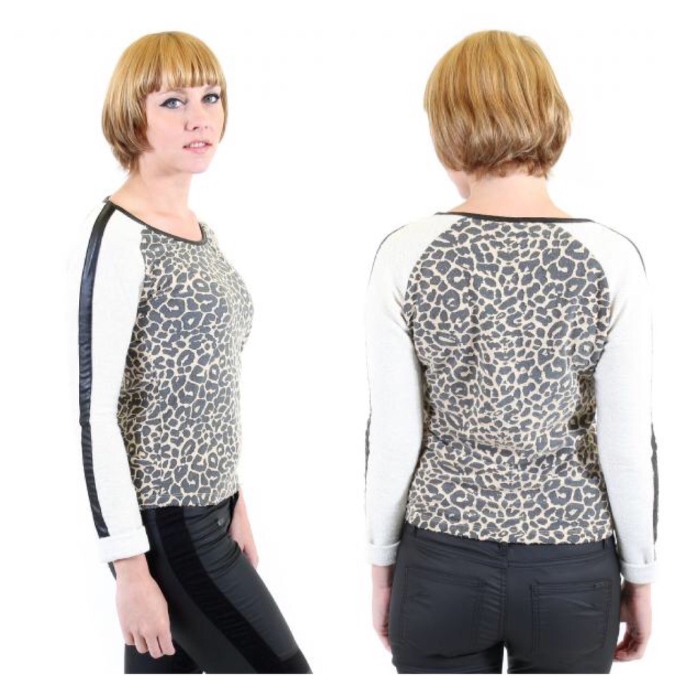 NWT Maison Scotch Leopard Sweatshirt